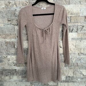 Ardene Taupe Long Sleeve Dress, size S